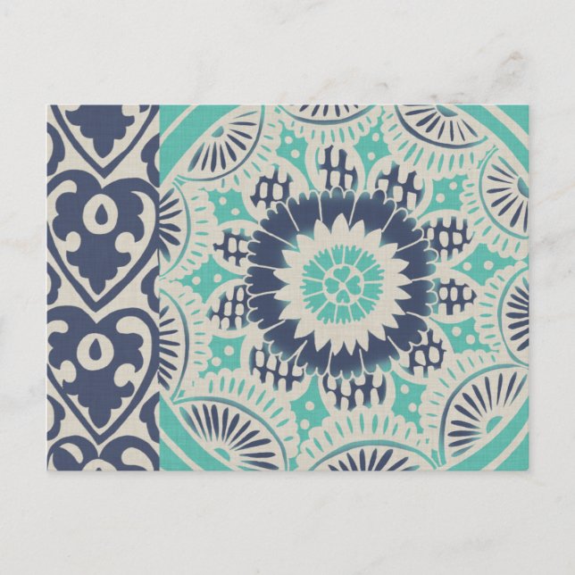 Postal Blue Batik Tile III (Anverso)