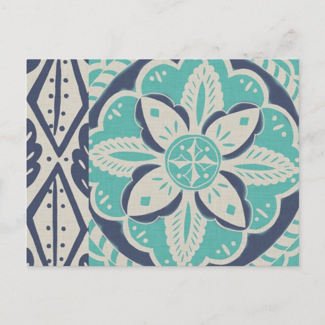 Postal Blue Batik Tile IV (Anverso)