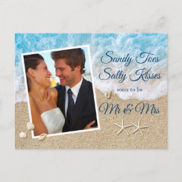 Postal Blue Beach Waves Sandy Toes Salty Kiss Foto
