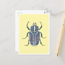 Postal Blue Beetle Watercolor