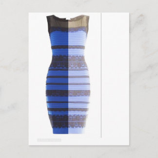 Postal Blue Black Vress White & Gold Split Photo Pic