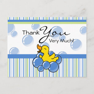 Postal Blue Bubble Ducky Gracias A Las Cartas