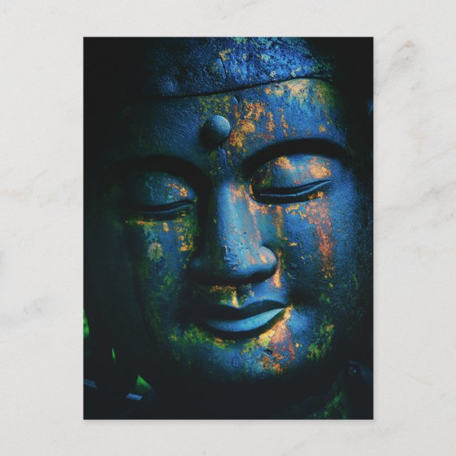 Postal Blue Buddha Om Peace (Anverso)