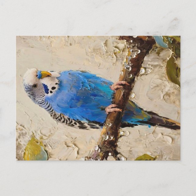 Postal Blue Budgie (Anverso)