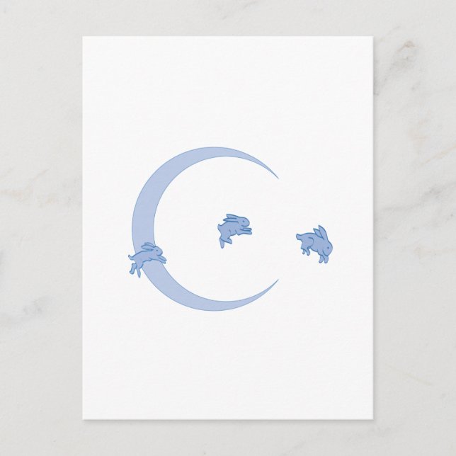 POSTAL BLUE BUNNY MOON (Anverso)