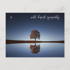 Postal Blue Calm Water Tree of Life Deepest Sympathy