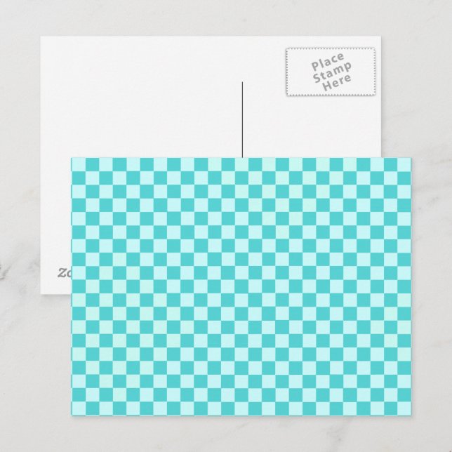 Postal Blue Combination Classic Checkerboard de STaylor (Anverso / Reverso)