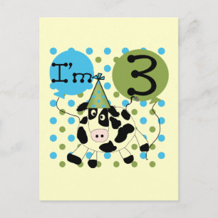Postal Blue Cow camisetas de cumpleaños y regalos