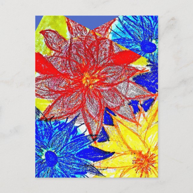 Postal Blue Dahlia  (Anverso)