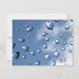 Postal Blue Dew Drop Fibonacci Naturaleza espiral