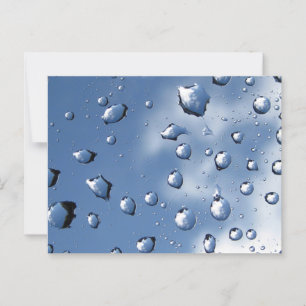 Postal Blue Dew Drop Fibonacci Naturaleza espiral