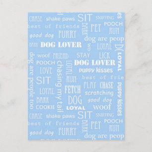 Postal Blue Dog Lover Sayings