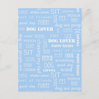 Postal Blue Dog Lover Sayings