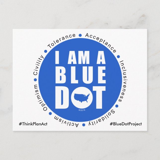 Postal Blue Dot Project USA (Anverso)