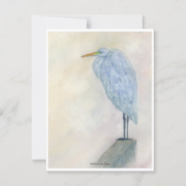 Postal Blue Egret Watercolor