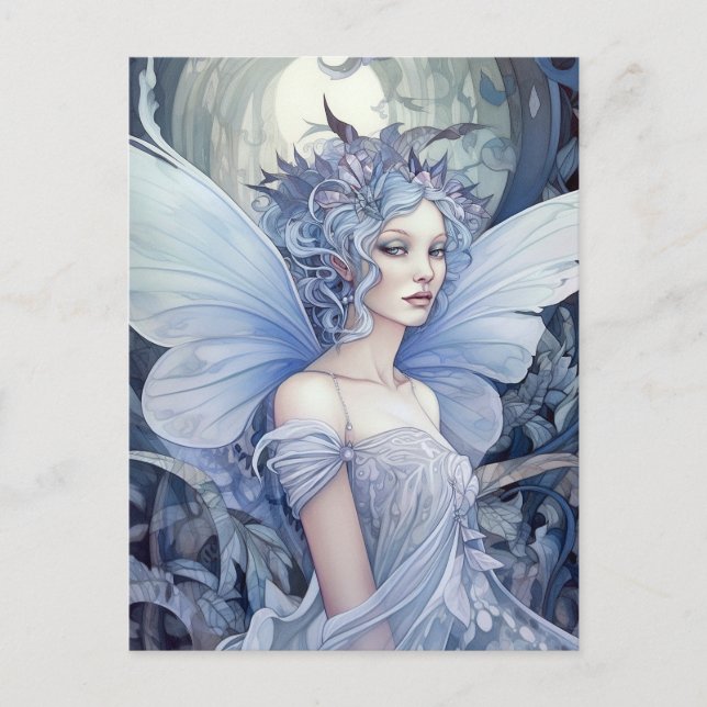 Postal Blue Fairy Fantasy Art (Anverso)