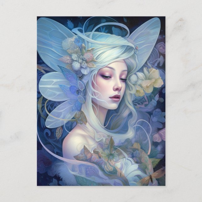Postal Blue Fairy Fantasy Art (Anverso)
