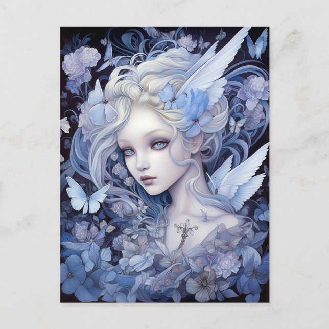 Postal Blue Fairy Fantasy Art (Anverso)