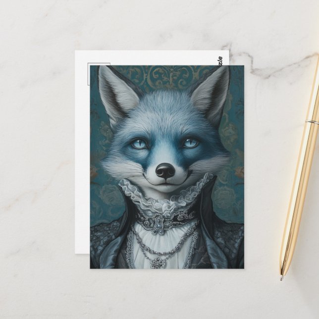 Postal Blue Fox (Anverso/Reverso In Situ)