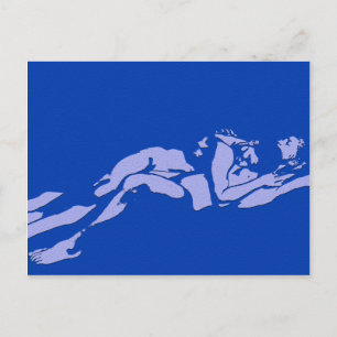 Postal Blue Gay Love