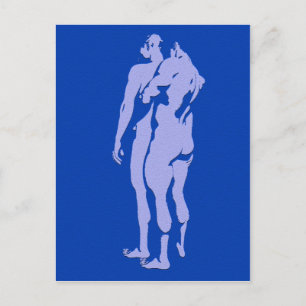 Postal Blue Gay Love
