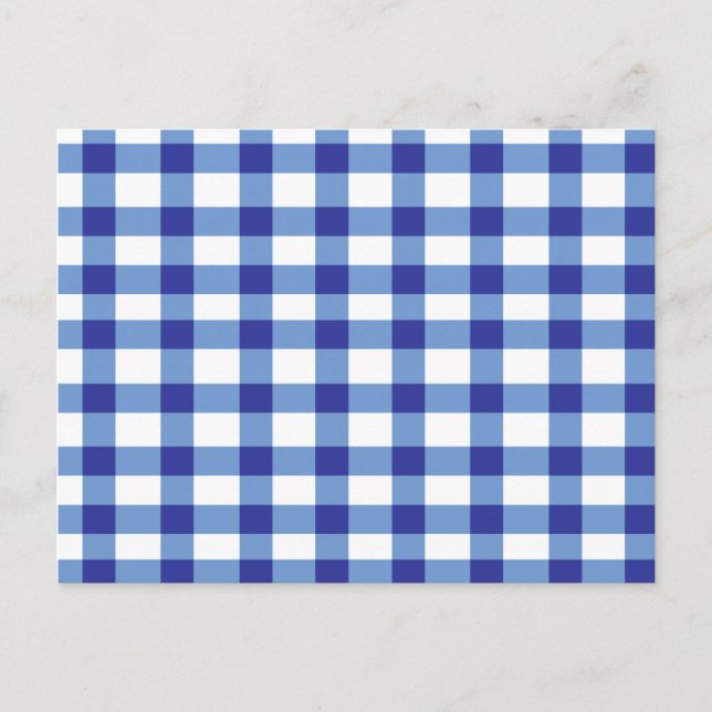 Postal Blue Gingham (Anverso)