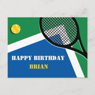 Postal 🎾 Blue-green personalizable de la pista de tenis