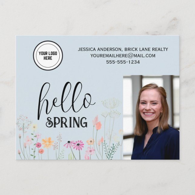 Postal Blue Hello Spring Realty Promotion (Anverso)