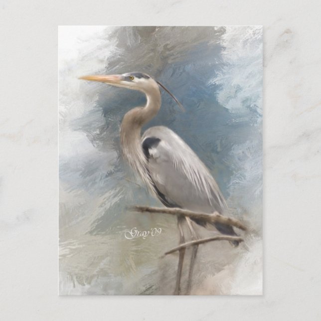Postal Blue Heron (Anverso)