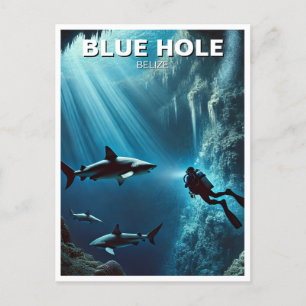Postal Blue Hole Belize Buceo Scuba