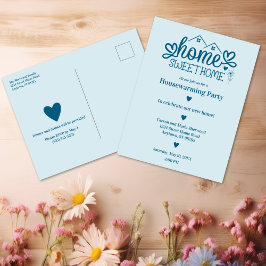 Postal Blue Home Sweet Home Personalized House