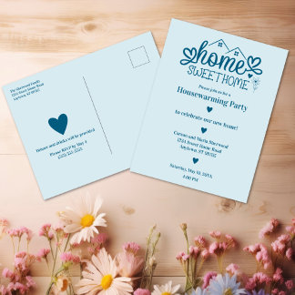 Postal Blue Home Sweet Home Personalized House