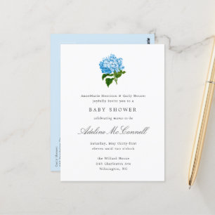 Postal Blue Hydrangea Grandmillennial Baby Shower