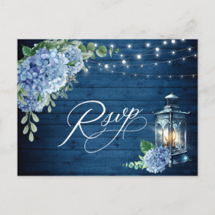 Postal Blue Hydrangea Lantern Wood RSVP Comida Choice
