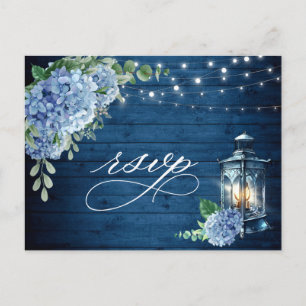 Postal Blue Hydrangea Lantern Wood RSVP Comida Choice