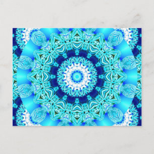 Postal Blue Ice Lace Doily, Abstract Aqua