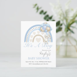 Postal Blue It's a Boy Rainbow Budget Baby Shower