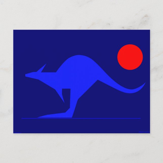 Postal Blue Kangaroo (Anverso)