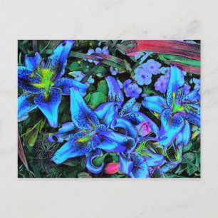 Postal Blue Lilies