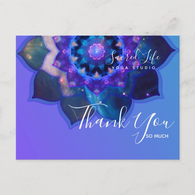 Postal Blue Lotus Mandala (Anverso)