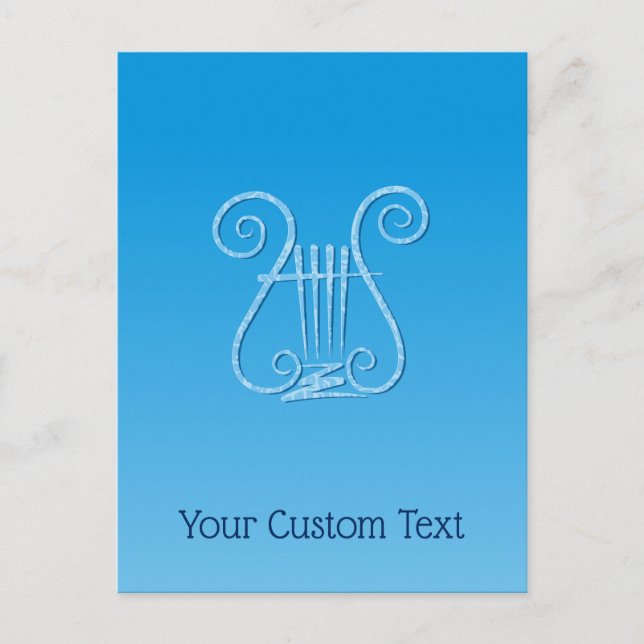Postal Blue Lyre (Anverso)