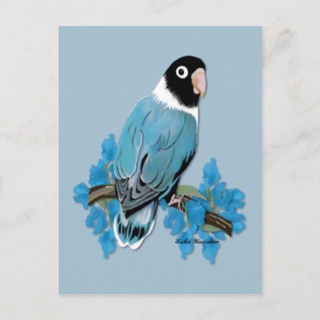 postal Blue Masked Lovebird (Anverso)