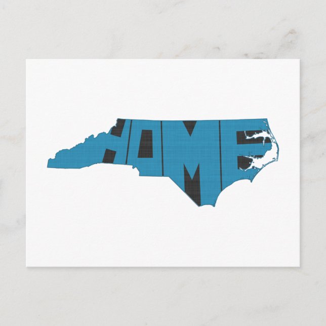 Postal Blue North Carolina Home State Word Art (Anverso)