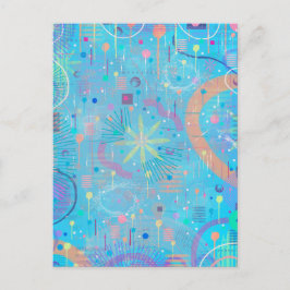 Postal Blue Pastels Dream Abstract 