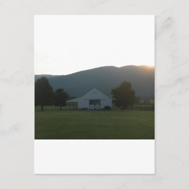 Postal Blue Ridge Farm Sunset (Anverso)