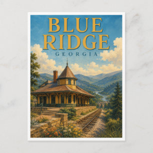 Postal Blue Ridge Georgia Railway Depot GeoSaga