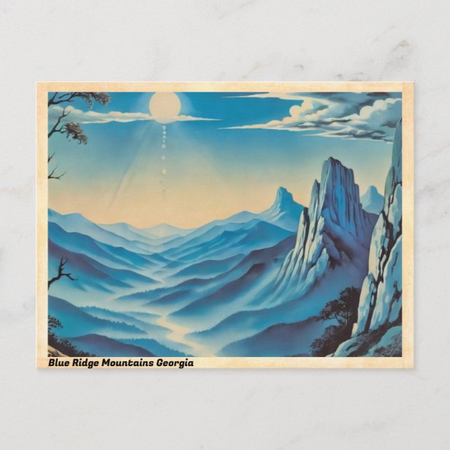 Postal Blue Ridge Mountain Georgia Viajes Antiguos (Anverso)