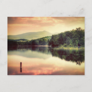 Postal Blue Ridge Mountain Parkway al atardecer