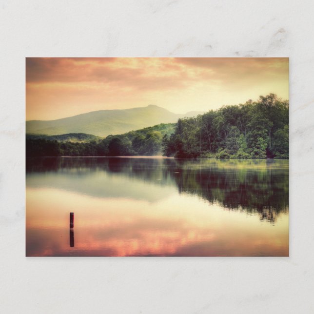 Postal Blue Ridge Mountain Parkway al atardecer (Anverso)