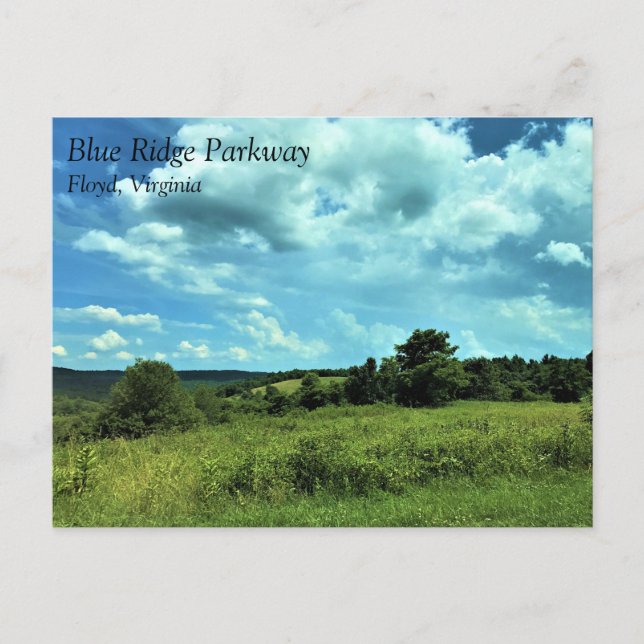 Postal Blue Ridge Parkway cerca de Floyd, Virginia Postca (Anverso)